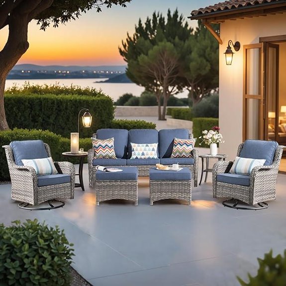 Ovios 6-Piece Patio Conversation Furniture Set