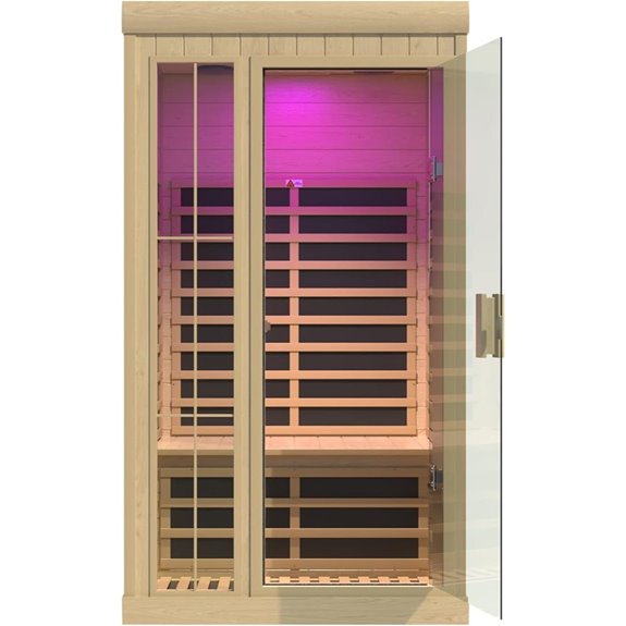 Infrared Sauna for 1-2 Persons with App Control
