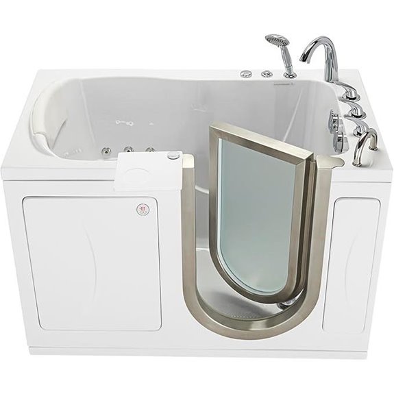 Ella Petite Hydro Massage Walk-In Bathtub (28x52)