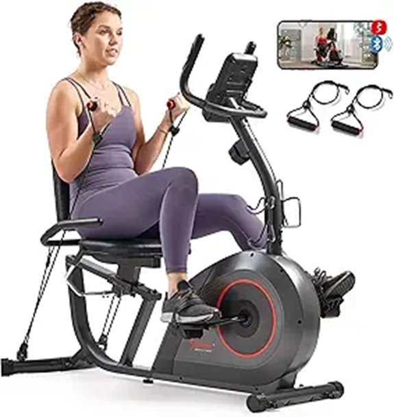Sunny Health & Fitness Smart Recumbent Bike