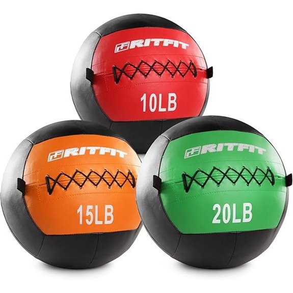 RitFit Soft Wall Medicine Ball for Exercise and Fitness