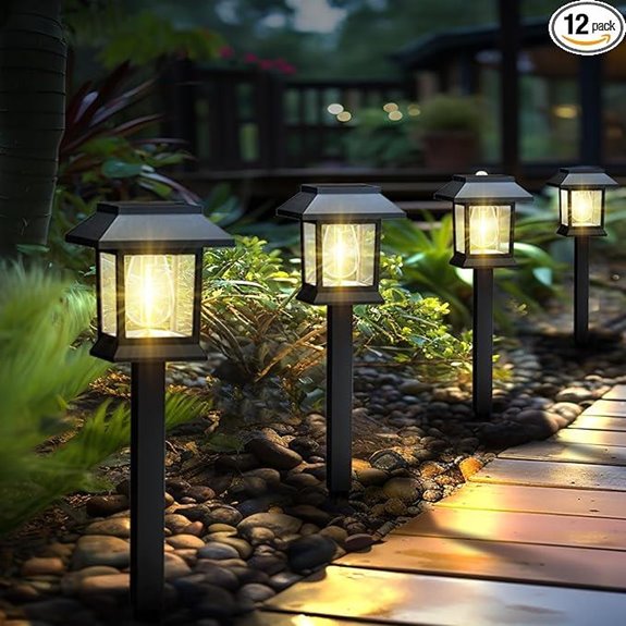 Greluna Solar Pathway Lights 12 Pack Waterproof 3000K