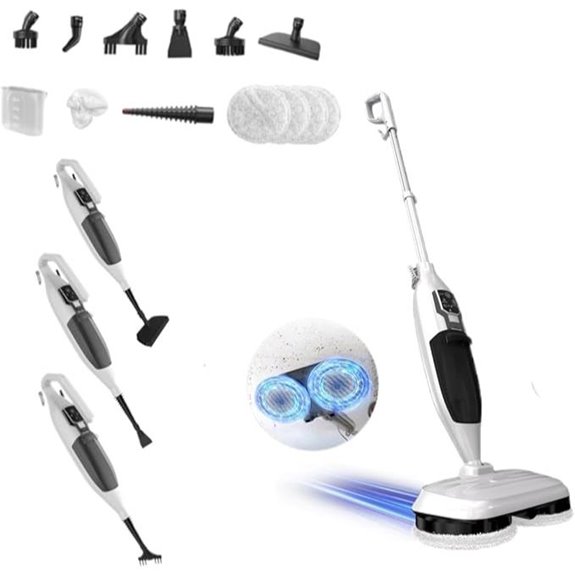 Steam Mop with 13 Accessories for Deep Cleaning