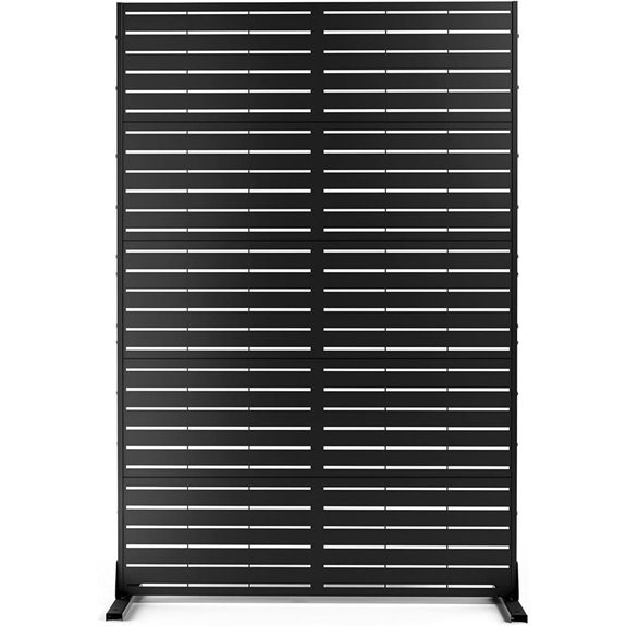 Steel Privacy Screen with Louvered Panels