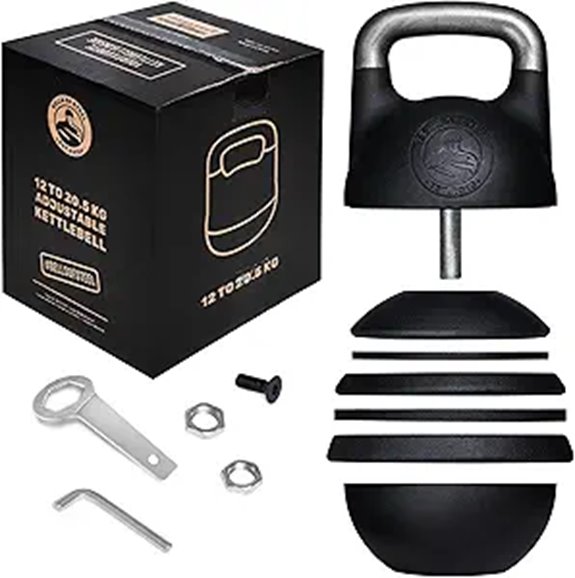 Kettlebell Set with Steel Shell & Adjustable Weights