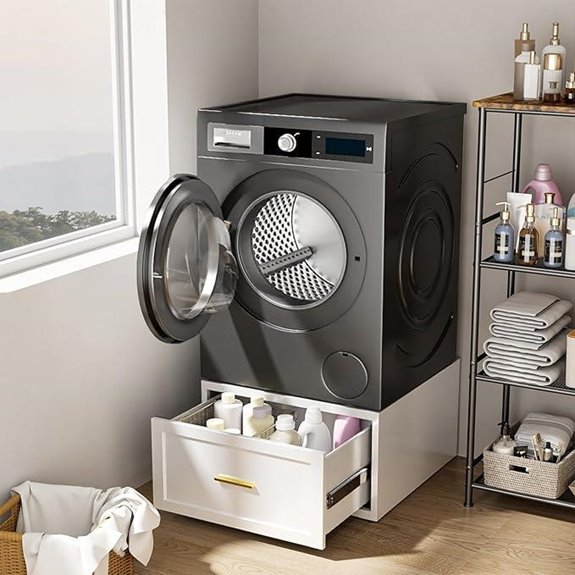 Heavy Duty Washer & Dryer Pedestal with Storage