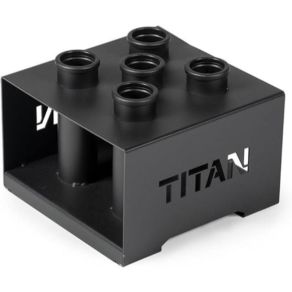 Titan Fitness 5 Barbell Rack with Nylon Sleeves