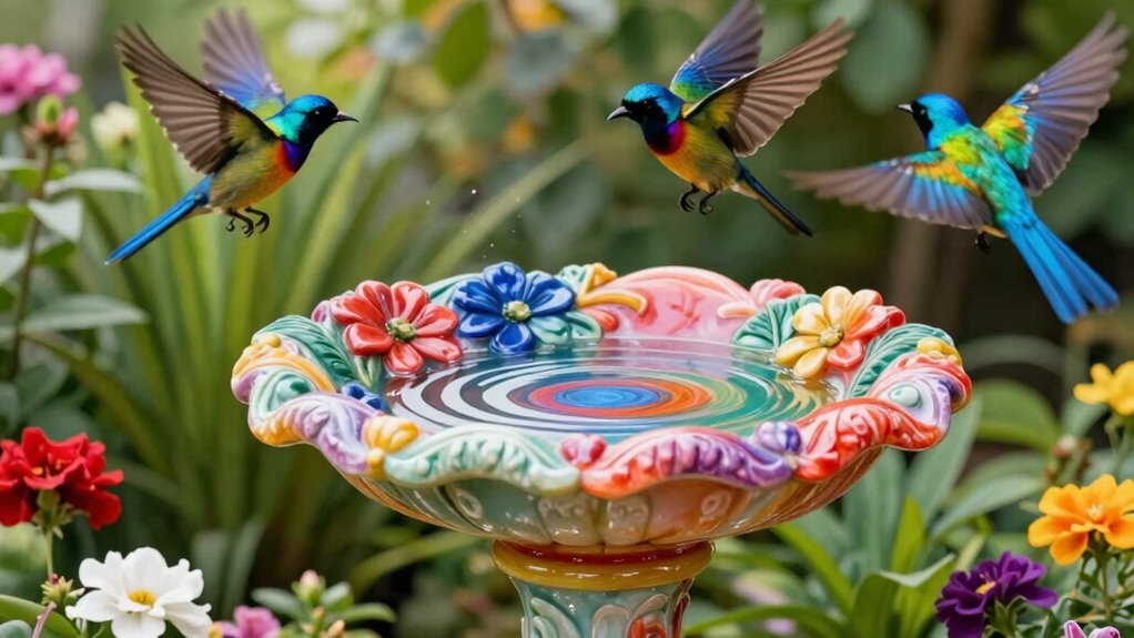 top resin bird bath picks
