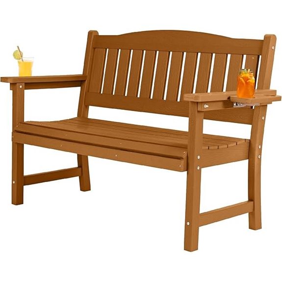 2-Person Weatherproof Garden Bench with 800 lbs Capacity