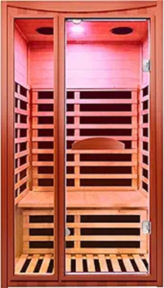 Infrared Sauna for 1-2 Persons with Light and Heat