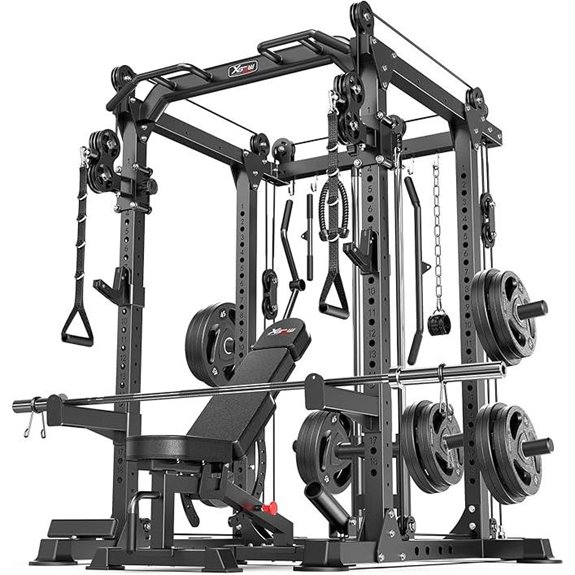 Multi-Function Power Rack with Attachments for Gym