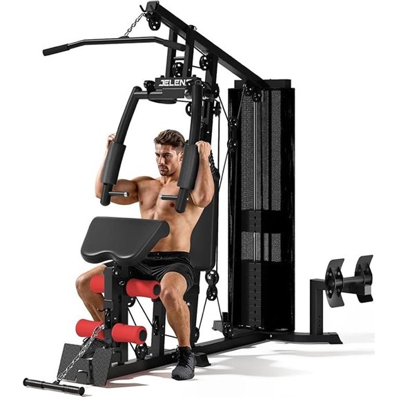 Multifunctional Home Gym with 150LBS Weight Stack