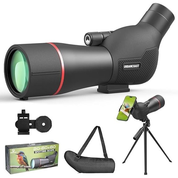Waterproof 20-60x60 Spotting Scope with Tripod