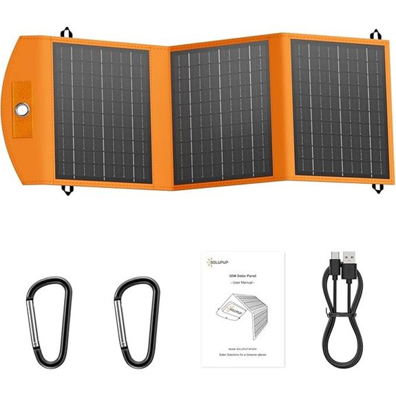 30W Foldable Solar Charger with USB-C & Waterproof