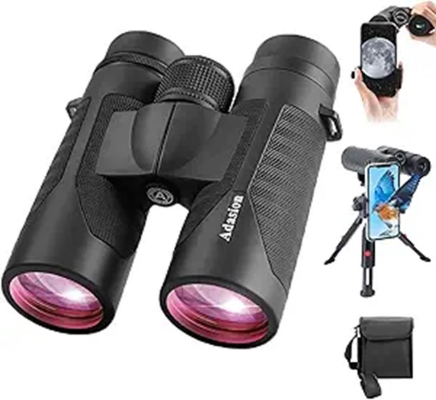 12x42 Waterproof Binoculars with Phone Adapter
