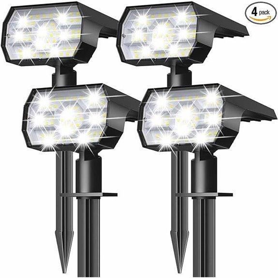 NYMPHY Solar Outdoor Waterproof LED Garden Lights (4 Pack)