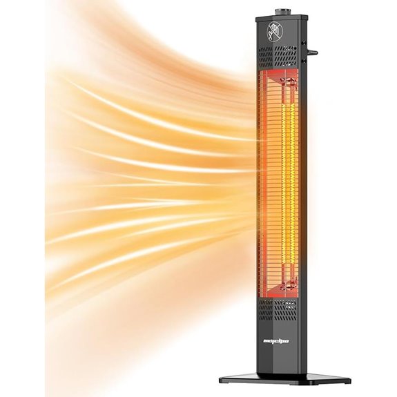 Outdoor Infrared Patio Heater 1500W Waterproof Portable