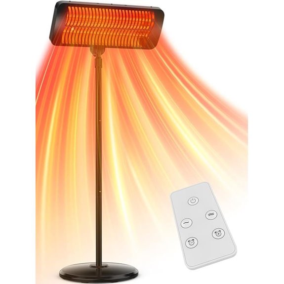 Outdoor Patio Heater with Timer Remote & Waterproof