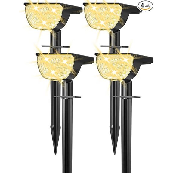 Waterproof Solar Path Lights 4-Pack 76 LEDs