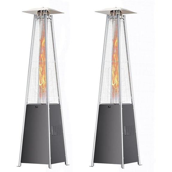 Pyramid Patio Heater 48,000 BTU Weatherproof & Mobile