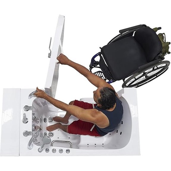 Ella Wheelchair Transfer Walk-in Bathtub with Faucet