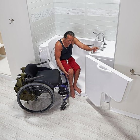 Ella Wheelchair Transfer Walk-In Bathtub with Hydro Massage