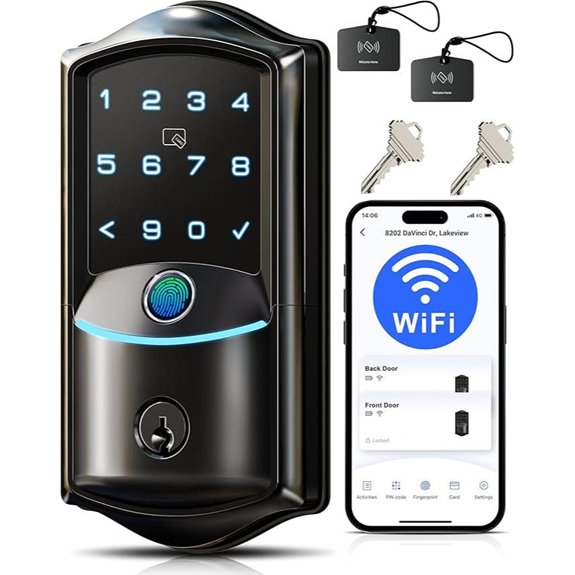 Veise VE027 Wi-Fi Smart Lock with Keyless Entry