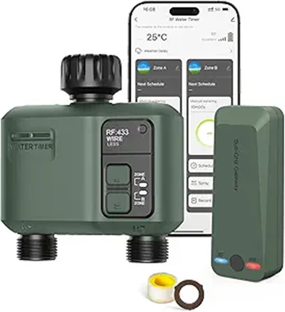 WiFi Water Timer 2 Zone with App & Voice Control