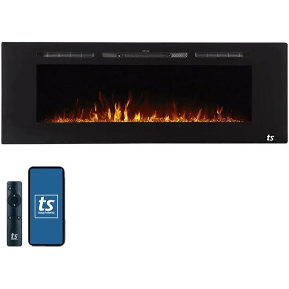 wifi recessed electric fireplace