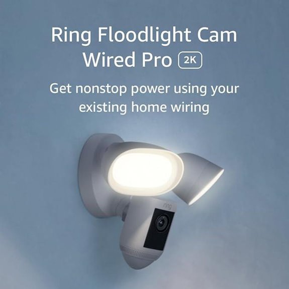 Ring Floodlight Cam Wired Pro with 2K Video & Night Vision