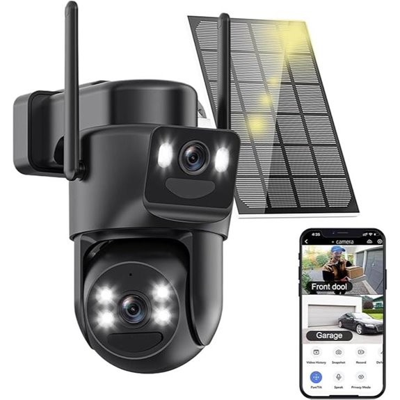 Wireless 4K Solar Security Cameras with Human Detection