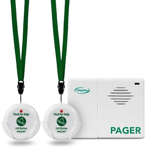 Smart Caregiver Pager System with 2 Call Buttons