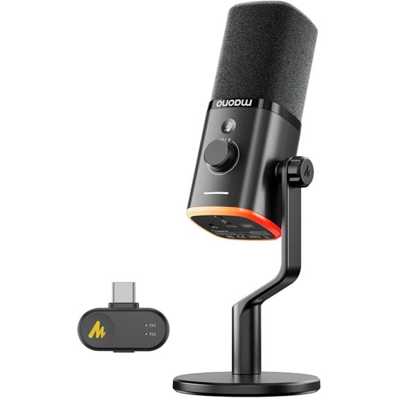 MAONO PD100W Wireless/USB Microphone with RGB