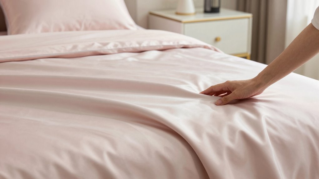 handle silk sheets gently