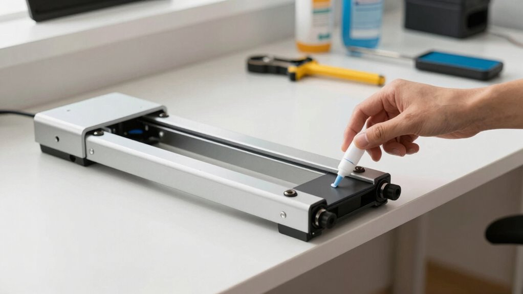 keep desk clean and lubricated