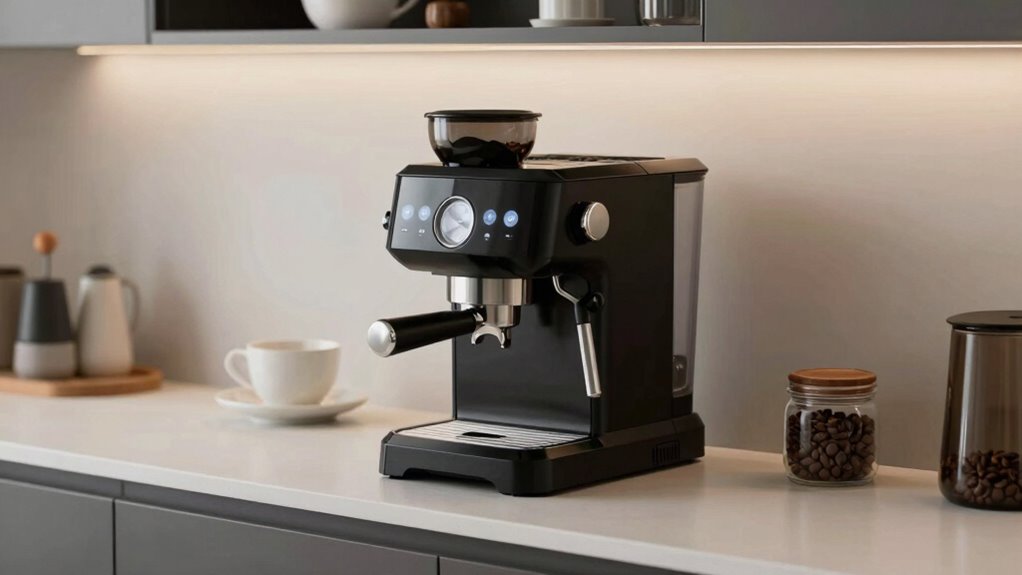 quiet space saving coffee machine