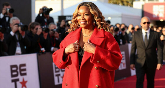 Queen Latifah Bundles Up in a Bold, Oversized Coat on the 2026 BET Awards Red Carpet