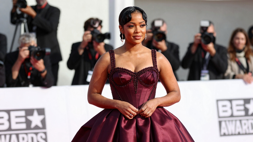 Teyana Taylor Wows in Bold Burgundy Gown at the 2026 BET Awards