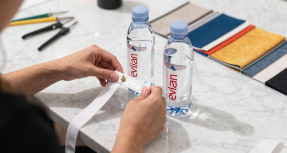 evian Is Celebrating 200 Years With Limited-Edition Bottle Bags Designed by Three UK Artists