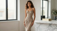 Zendaya Is Goddess-Like in This Sculpted, Beaded, Fantastic Schiaparelli Gown