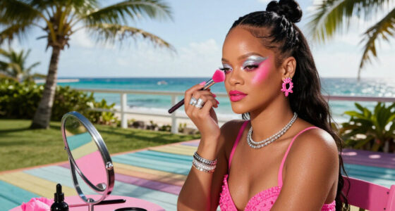 Rihanna Debuts A Y2K-Coded Beauty Look While Vacationing In Barbados