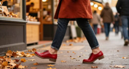 6 Ways To Wear Red Shoes With Jeans, Skirts And Trousers This Autumn