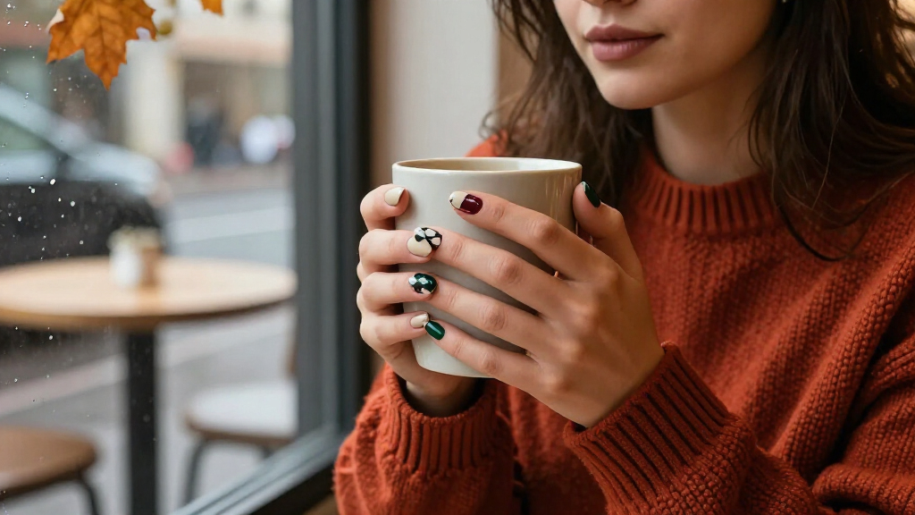 Argyle Nails Are The Cosy Cool-Girl Manicure To Know This Autumn
