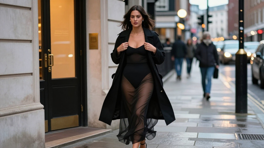 Emily Ratajkowski Takes The Naked Dress Trend To London