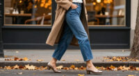 Granny Jeans And Pretty Heeled Ballerinas Are The Autumn Outfit Formula It Girls Are Loving