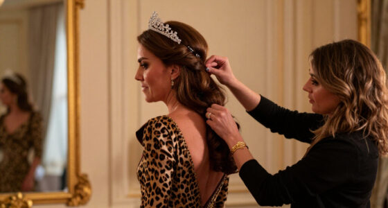 Princess Kate Styles Princess Diana's Favorite Tiara With A Leopard-Print Gown