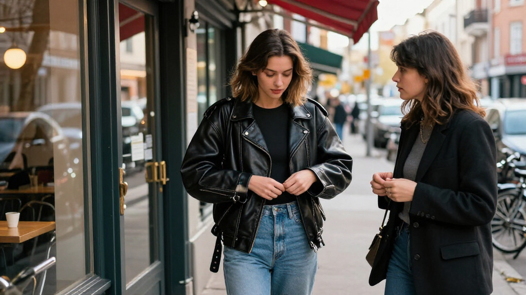 The '90S Called: It Wants Bella Hadid's Leather Jacket And Jeans Back